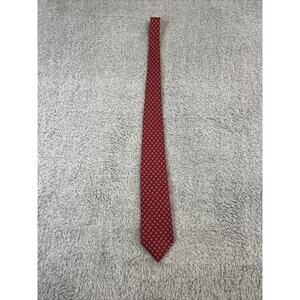 Polo Ralph Lauren Mens Red Paisley 100% Silk Hand Made Necktie Made in Italy